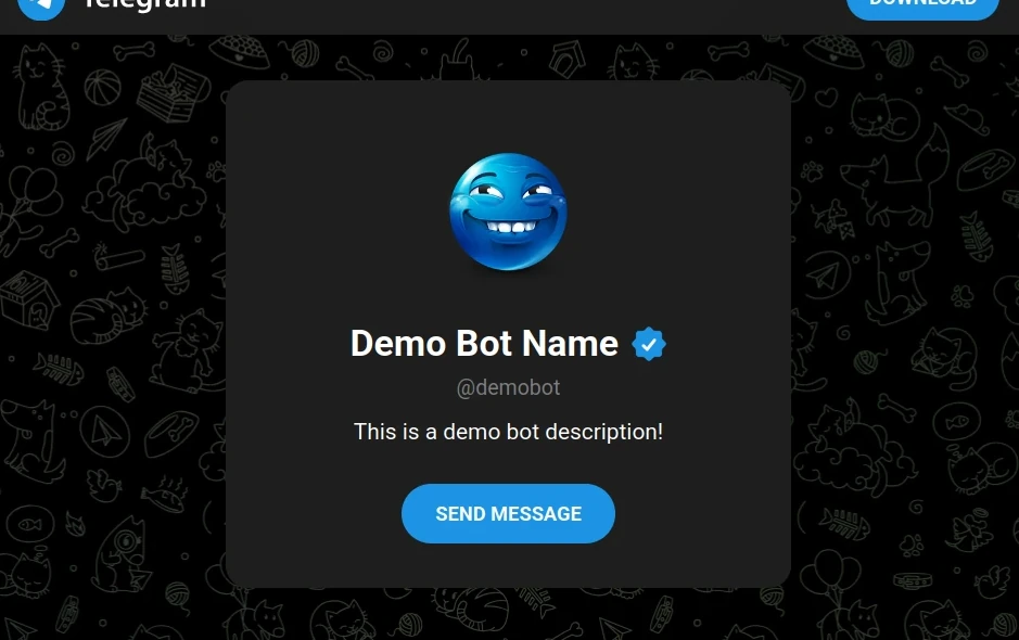 Landing page snapshot